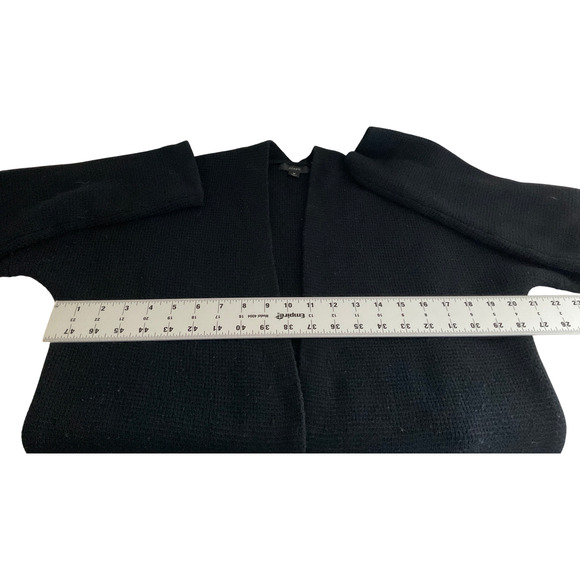 J. Crew Women's Medium Black Cardigan Sweater Knit Pockets Long Knit Winter - Picture 5 of 9